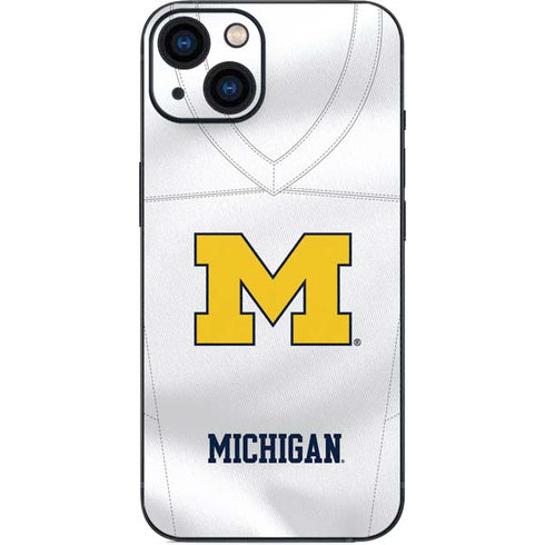 University of Michigan White Jersey iPhone 14 Plus Skin